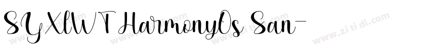 SYXlWT HarmonyOs San字体转换
